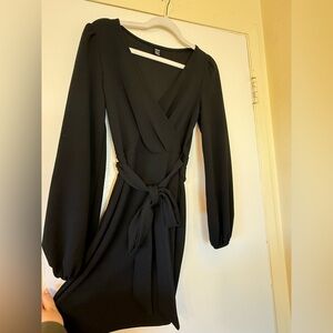 Elegant Black Wrap Dress